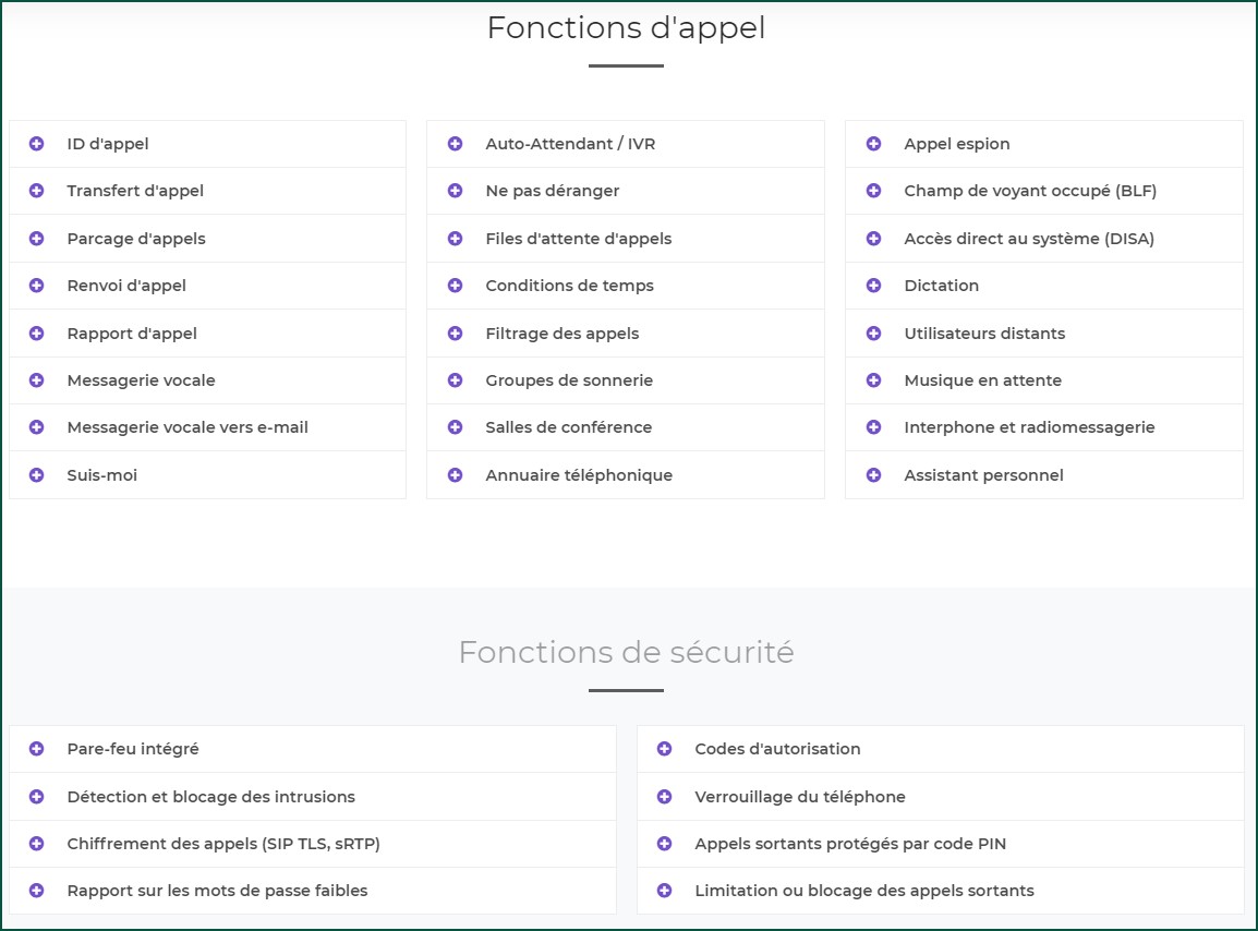 Quelques fonctionnalités du Cloud PBX de Dream Digital